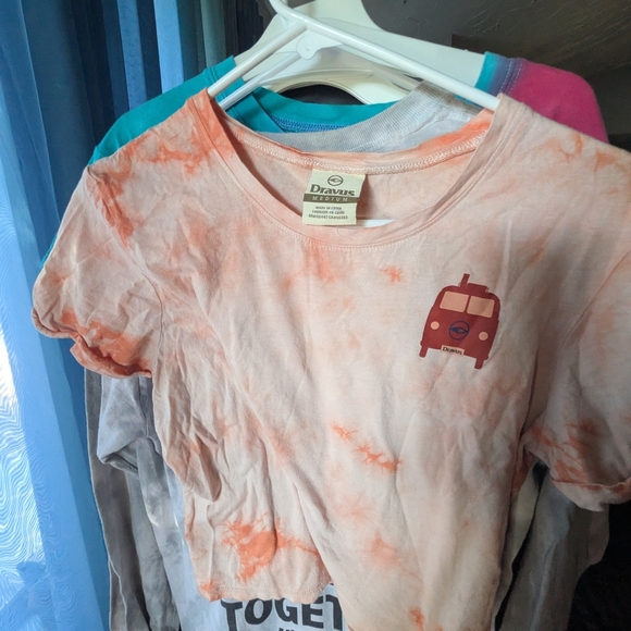Dravus Sun Seeker Orange Tie-Dye Kids Tee - Picture 3 of 6